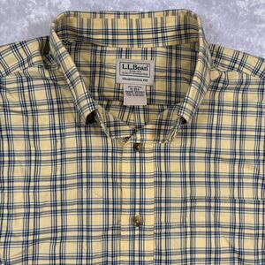 LL. Bean Yellow Flannel Mens Medium